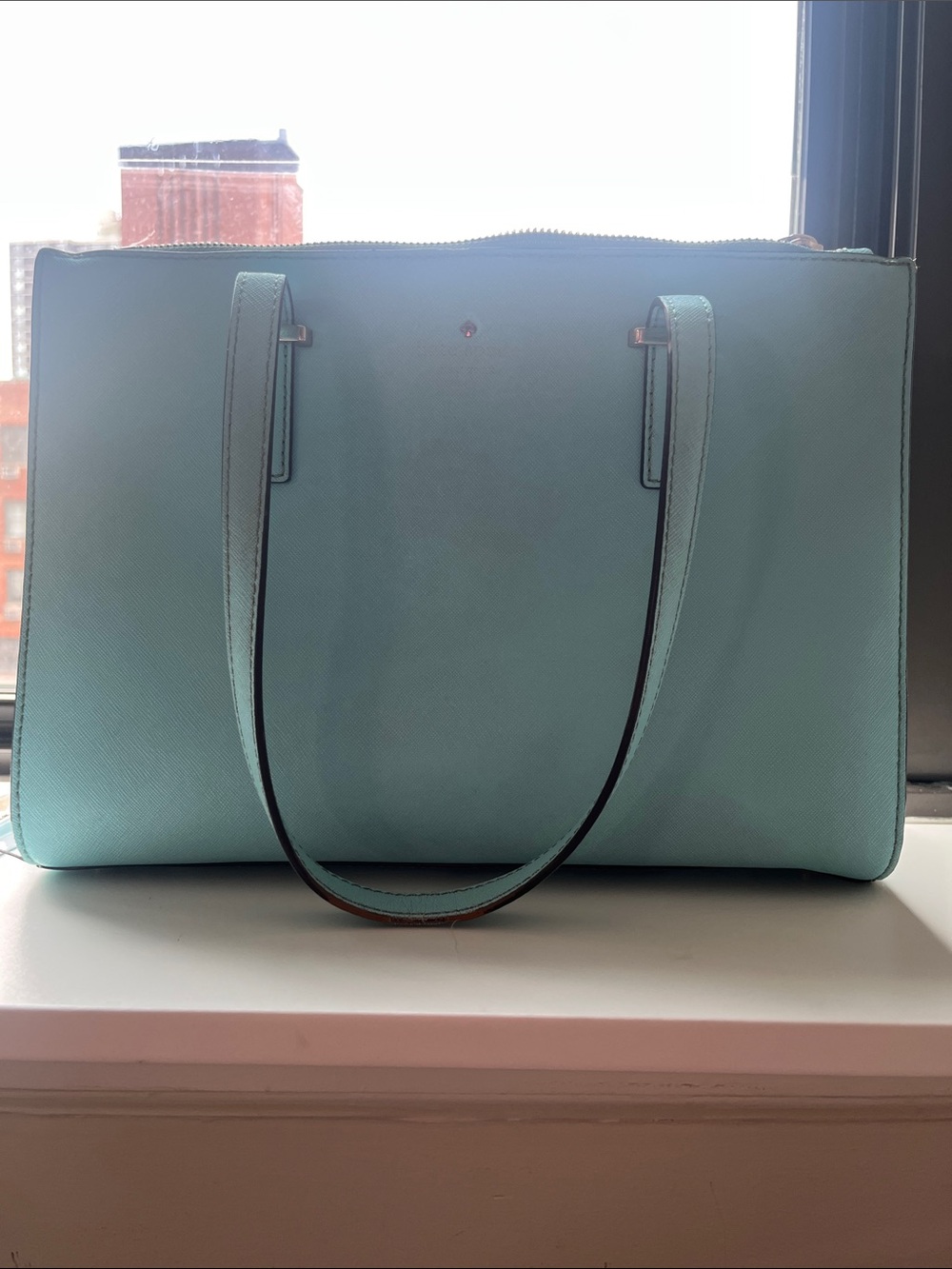 kate spade Light robin’s egg Blue medium Structured Tote saffiano leather - Picture 13 of 16